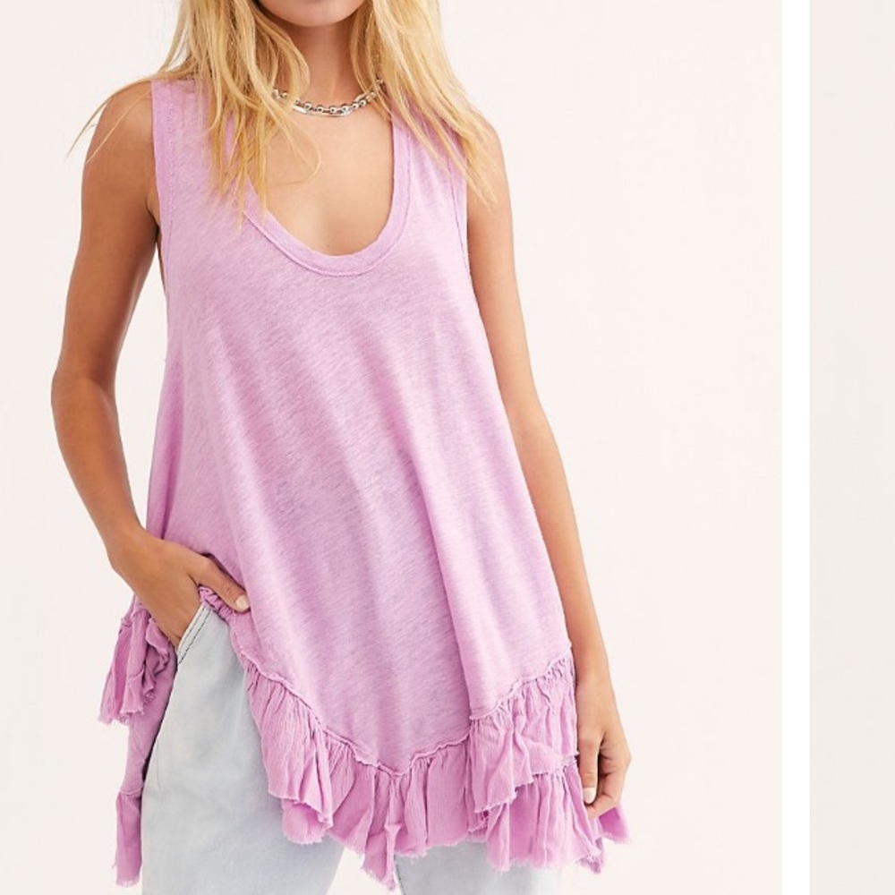 Free people shimmy Sasha tank (lilac)